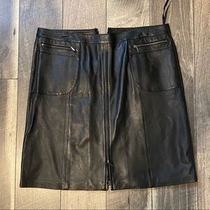 Black Skirt 100% Lamb Leather